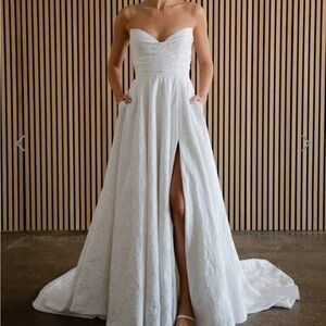 Jenny Yoo Beau Floral Jacquard Sweetheart Wedding Gown Sold at Anthropologie